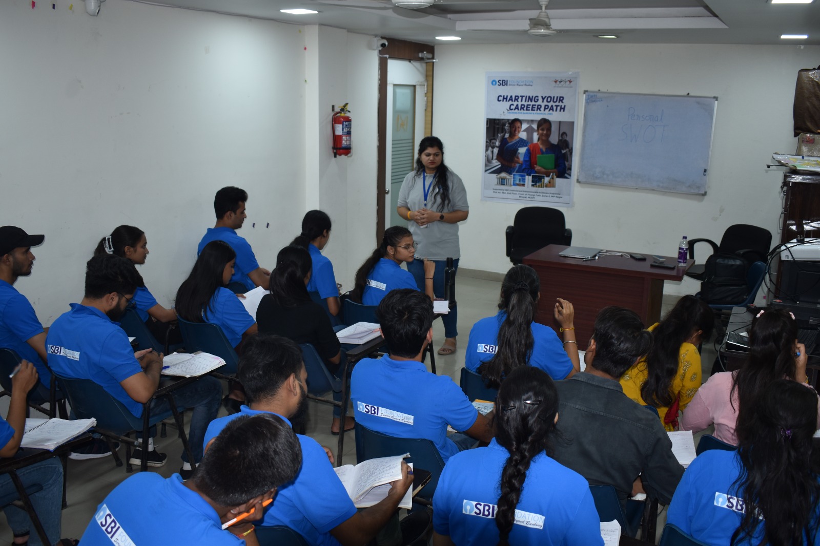 Youth engaged in a skills training session